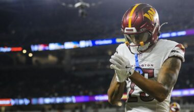 Washington Commanders cornerback Benjamin St-Juste (25) reacts after a play against the Cincinnati Bengals in the second half at Paycor Stadium.