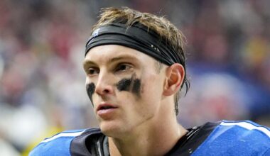 Indianapolis Colts wide receiver Alec Pierce (14) leaves the field Monday, Dec. 22, 2025, after losing a game against the San Francisco 49ers at Lucas Oil Stadium in Indianapolis.