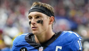 Indianapolis Colts wide receiver Alec Pierce leaves the field