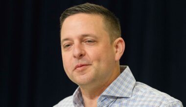 Feb 24, 2026; Indianapolis, IN, USA; New England Patriots general manager Eliot Wolf speaks at the NFL Scouting Combine at the Indiana Convention Center. Mandatory Credit: Kirby Lee-Imagn Images