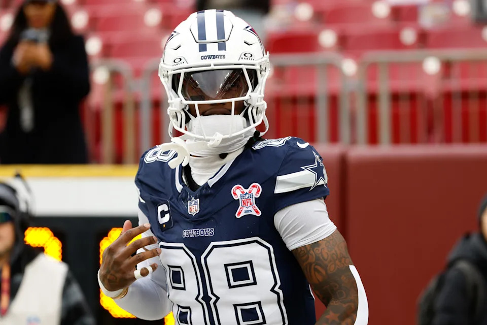 <p>Dec 25, 2025; Landover, Maryland, USA; Dallas Cowboys wide receiver Ceedee Lamb (88) runs onto the field prior to the game against the Washington Commanders at Northwest Stadium. Mandatory Credit: Amber Searls-Imagn Images</p>