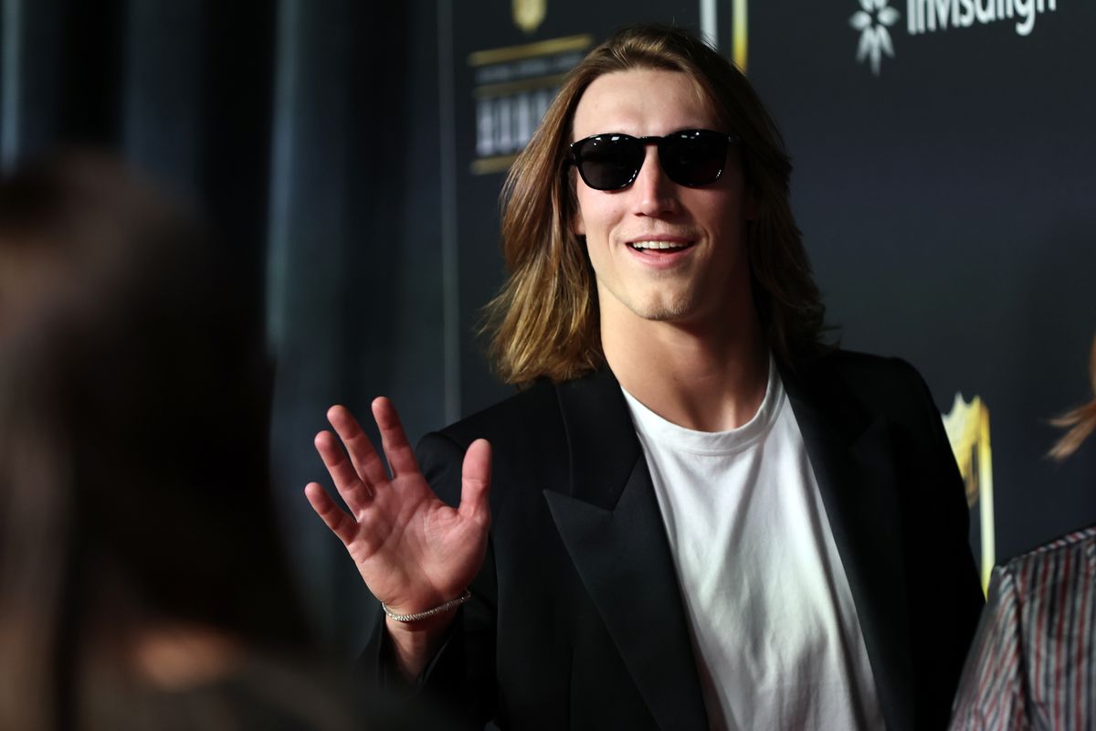 Jacksonville Jaguars' Trevor Lawrence during NFL Honors' red carpet at Palace of Fine Arts in San Francisco on Thursday, February 5, 2026