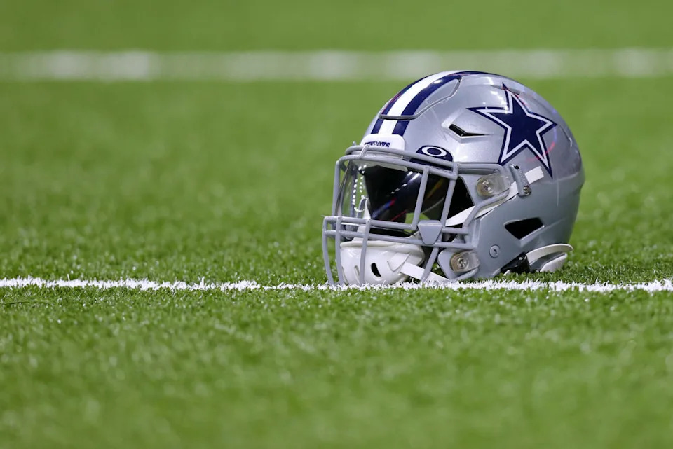 NEW ORLEANS, LOUISIANA - SEPTEMBER 29: A Dallas Cowboys helmet is pictured during a game against the New Orleans Saints at the Mercedes Benz Superdome on September 29, 2019 in New Orleans, Louisiana. (Photo by Jonathan Bachman/Getty Images)