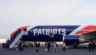 The New England Patriots have landed in California ahead of Super Bowl LX