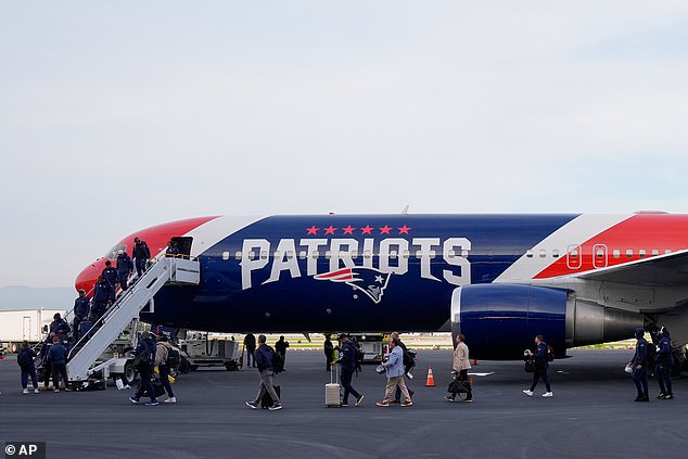 The New England Patriots have landed in California ahead of Super Bowl LX