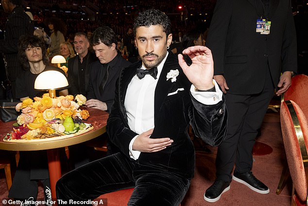 Bad Bunny won three awards on Sunday night, including the prestigious Album of the Year