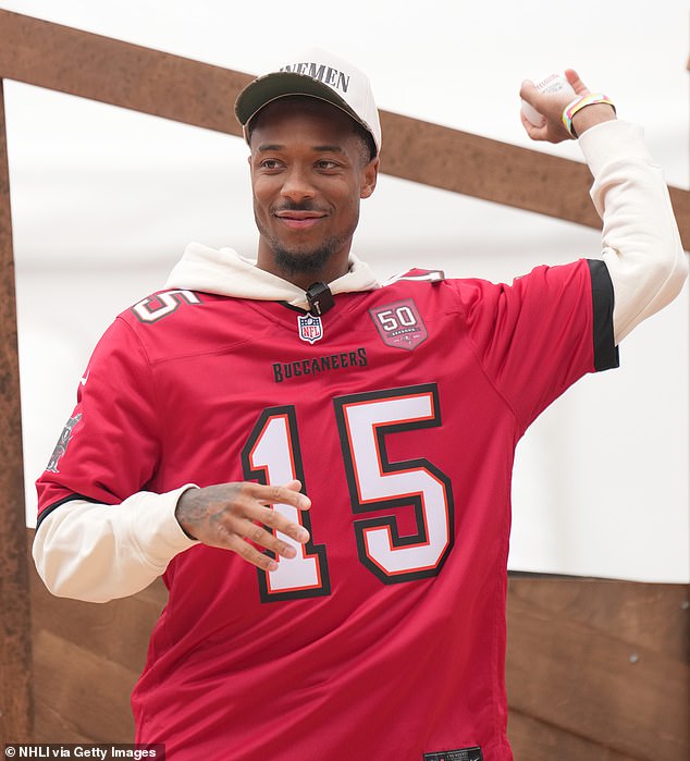 Johnson, 23, plays as a wide receiver in the NFL for the Tampa Bay Buccaneers