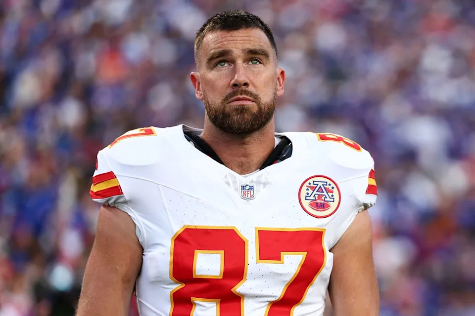 Travis Kelce #87 of the Kansas City Chiefs. Kevin Sabitus/Getty