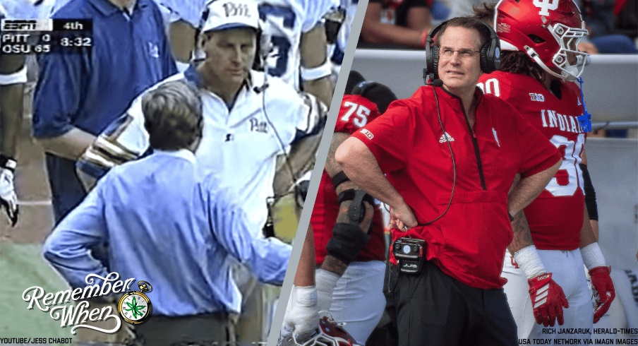 Curt Cignetti at Pitt in 1996 (left) and Indiana in 2025 (right)