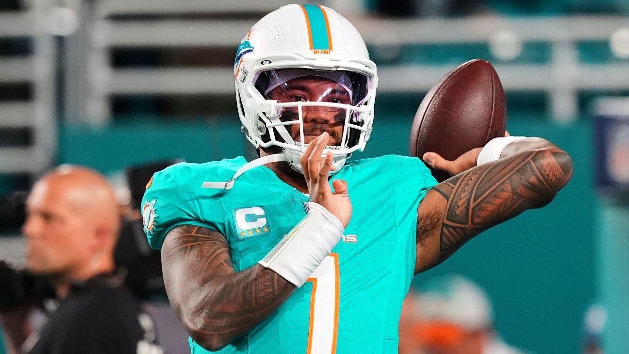 Slowik praises Tagovailoa but won't divulge Dolphins' QB plans