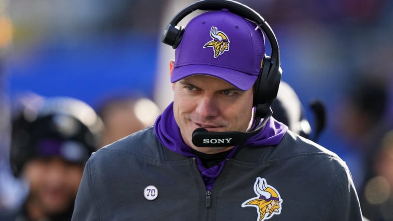 Vikings head coach Kevin O'Connell in 2025