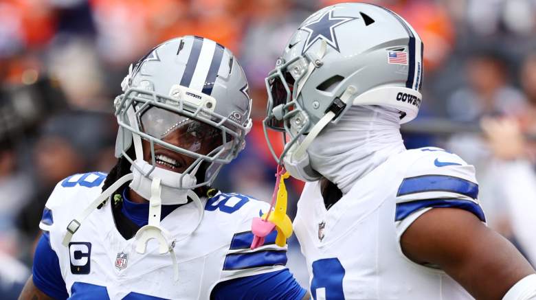 CeeDee Lamb and George Pickens, wideouts for the Dallas Cowboys.