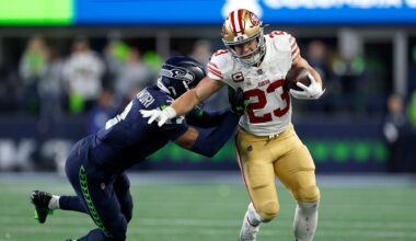 49ers' Christian McCaffrey, Brock Purdy praise Seahawks before Super Bowl