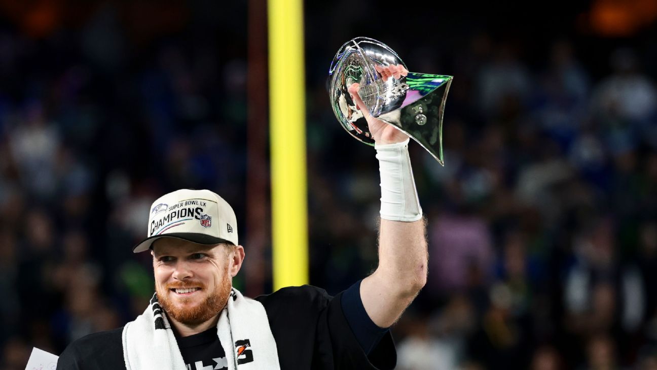 Seahawks laud 'unwavering' Sam Darnold after Super Bowl LX win