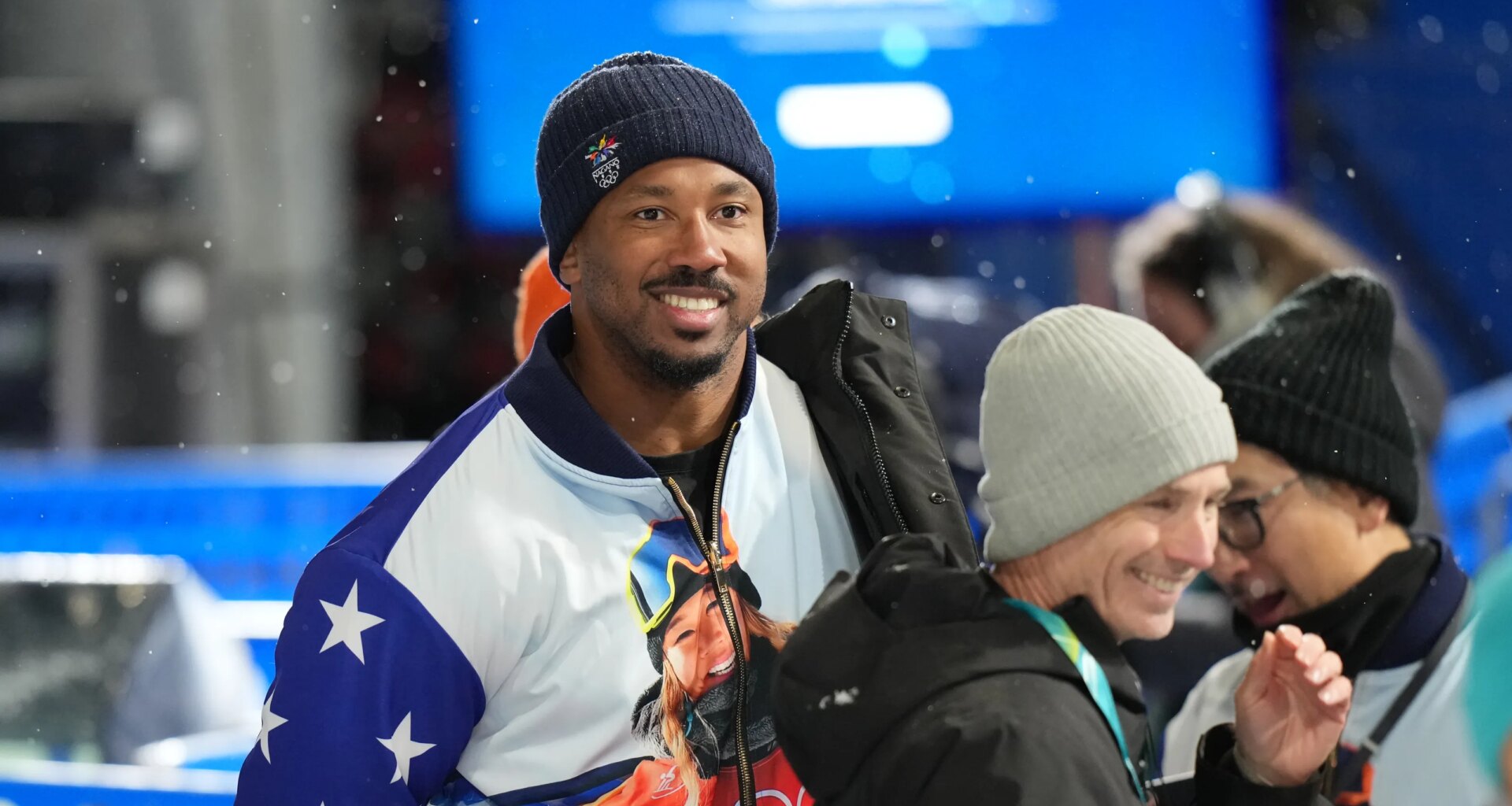 Myles Garrett was on hand to support halfpipe great Chloe Kim