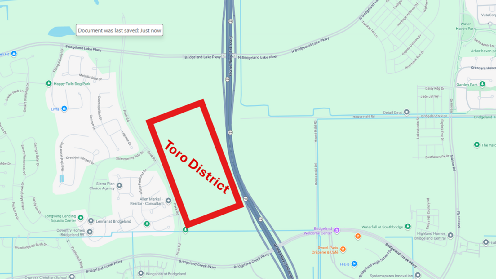 Map shows proposed Houston Texans' headquarters, practice facility in NW Harris County's Bridgeland Town Center, sources reveal