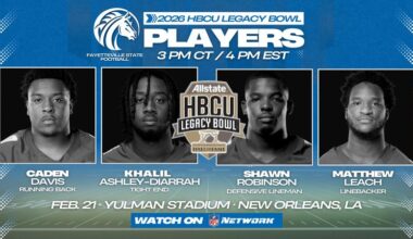 Four Fayetteville State Football Standouts Selected for the Allstate HBCU Legacy Bowl