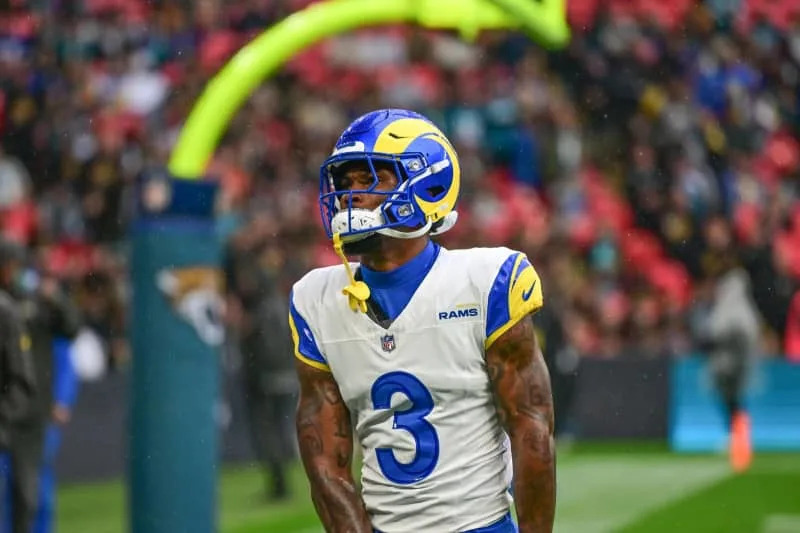 Jacksonville Jaguars v Los Angeles Rams International Series 19/10/2025. London Series Los Angeles Rams defensive back Kamren Curl 3 during the International Series match between Jacksonville Jaguars and Los Angeles Rams at Wembley Stadium, London, England on 19 October 2025. London Wembley Stadium Greater London England Editorial use only , Copyright: xDennisxGoodwinx PSI-23065-0145