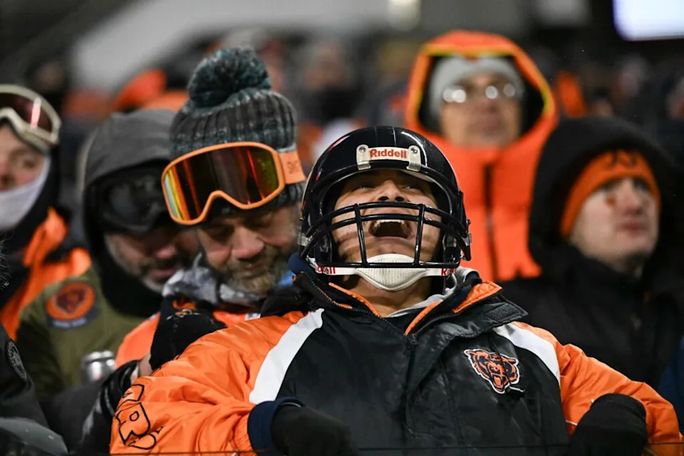 Jan 18, 2026; Chicago, IL, USA; Chicago Bears fans during an NFC Divisional Round game at Soldier Field. Mandatory Credit: Matt Marton-Imagn Images