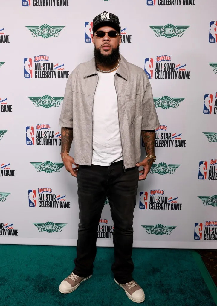 Keenan Allen on the red carpet for the 2026 NBA All-Star Celebrity Game. Getty Images