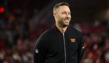 Former Washington Commanders offensive coordinator Kliff Kingsbury joins the Rams