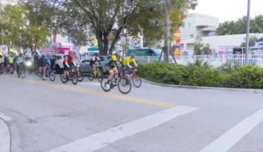 Cyclists ride through Miami streets to prepare for upcoming Dolphins Challenge Cancer race - WSVN 7News | Miami News, Weather, Sports