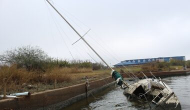 More than 100 abandoned boats sit between Clear Lake and Galveston, said Russell Lavigne, founder of local nonprofit Dead Boats Society, which works to remove derelict vessels. (Rachel Leland/Community Impact)