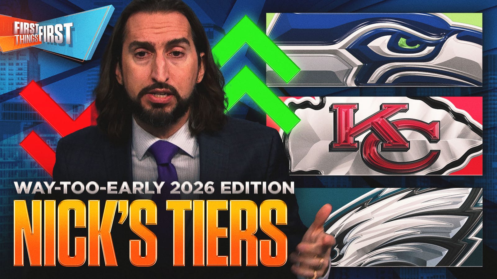 Nick Wright's Way-Too-Early Tiers: Super Bowl champ Seahawks look to run it back, Eagles will have an anxious regular season 👀 | FTF