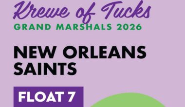 New Orleans Saints players named Krewe of Tucks Grand Marshals