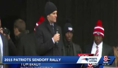 Patriots send off to 2015 Super Bowl versus Seahawks amid snow blitz