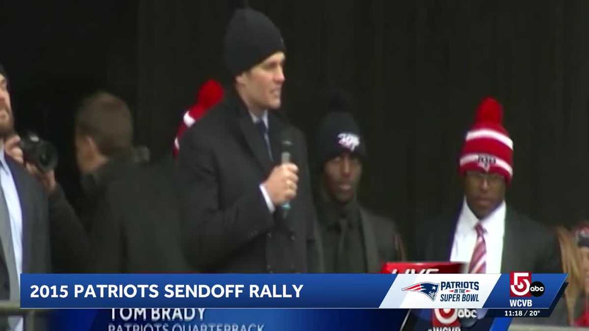 Patriots send off to 2015 Super Bowl versus Seahawks amid snow blitz