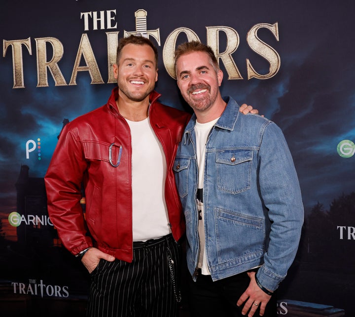 Former "Bachelor" star Colton Underwood, left, said husband Jordan C. Brown “matches and checks every box that I’ve ever wanted.” 