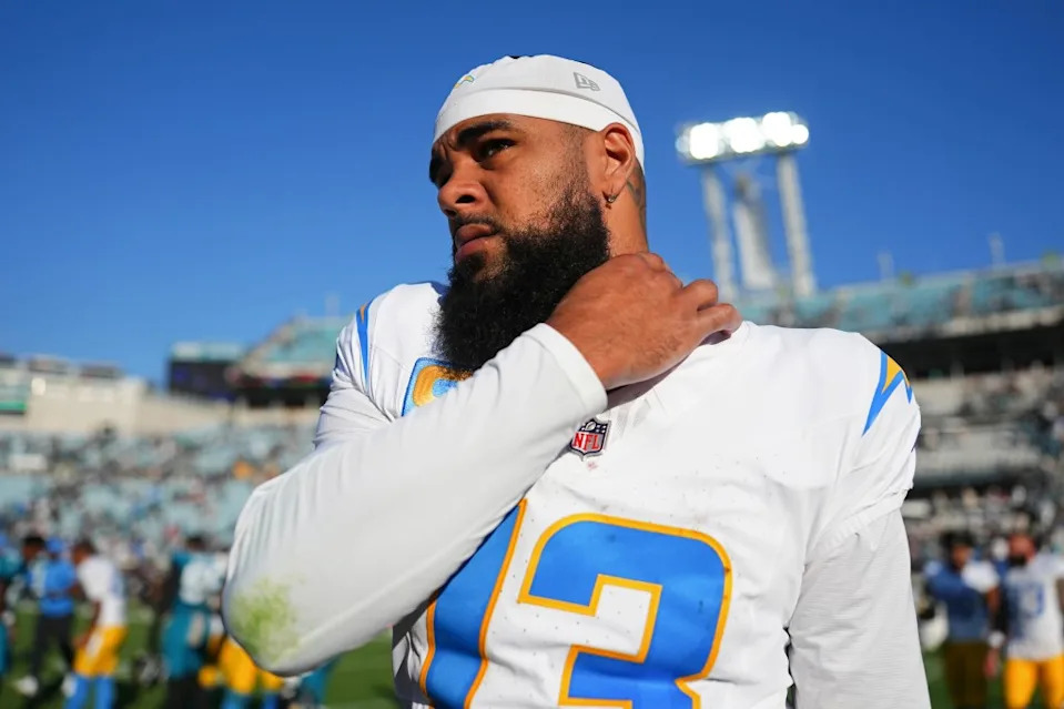 Keenan Allen #13 of the Los Angeles Chargers looking on after losing to the Jacksonville Jaguars. Getty Images