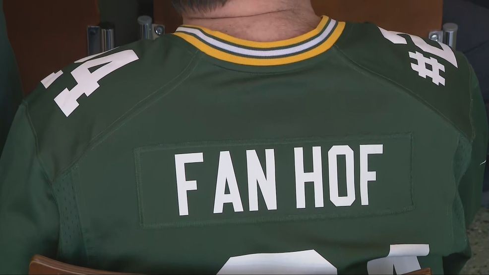 A Green Bay Packers FAN Hall of Fame jersey, February 19, 2026. (WLUK)