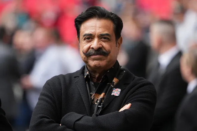 Oct 1, 2023; London, United Kingdom; Jacksonville Jaguars owner Shad Khan (Shahid Khan) attends an NFL International Series game against the Atlanta Falcons at Wembley Stadium. Mandatory Credit: Kirby Lee-USA TODAY Sports