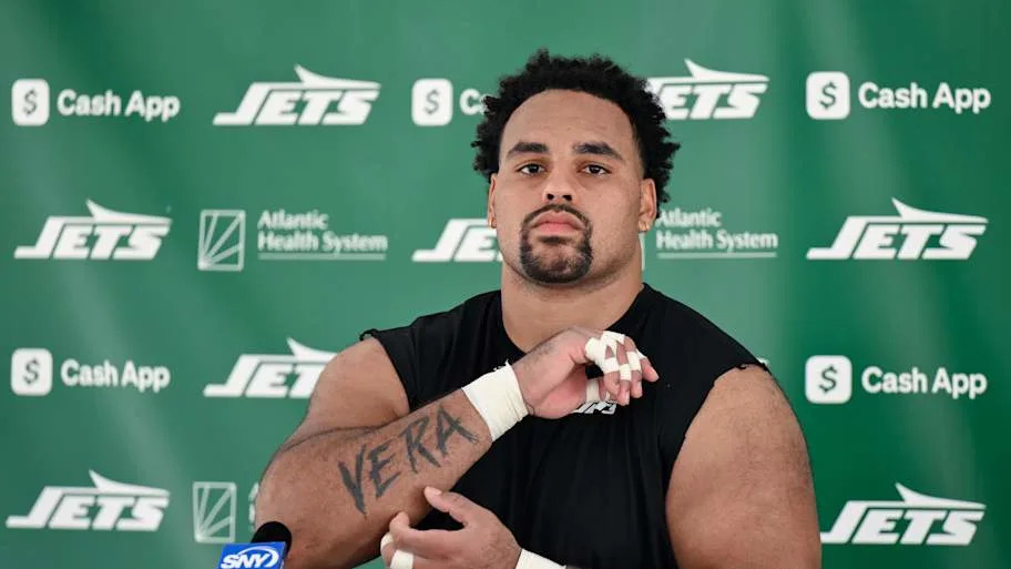 New York Jets offensive lineman Alijah Vera-Tucke