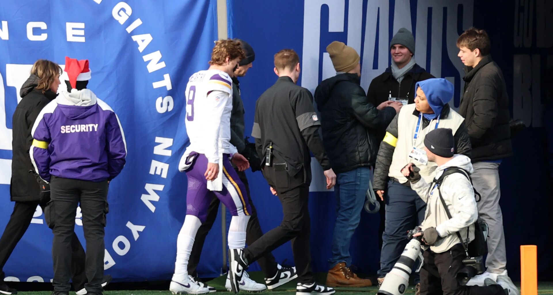 The quarterback room for the Vikings