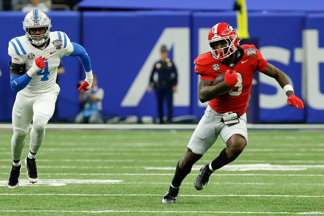 Georgia running back Nate Frazier in the Sugar Bowl