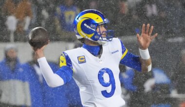 Matthew Stafford drops out, 3 Rams to play