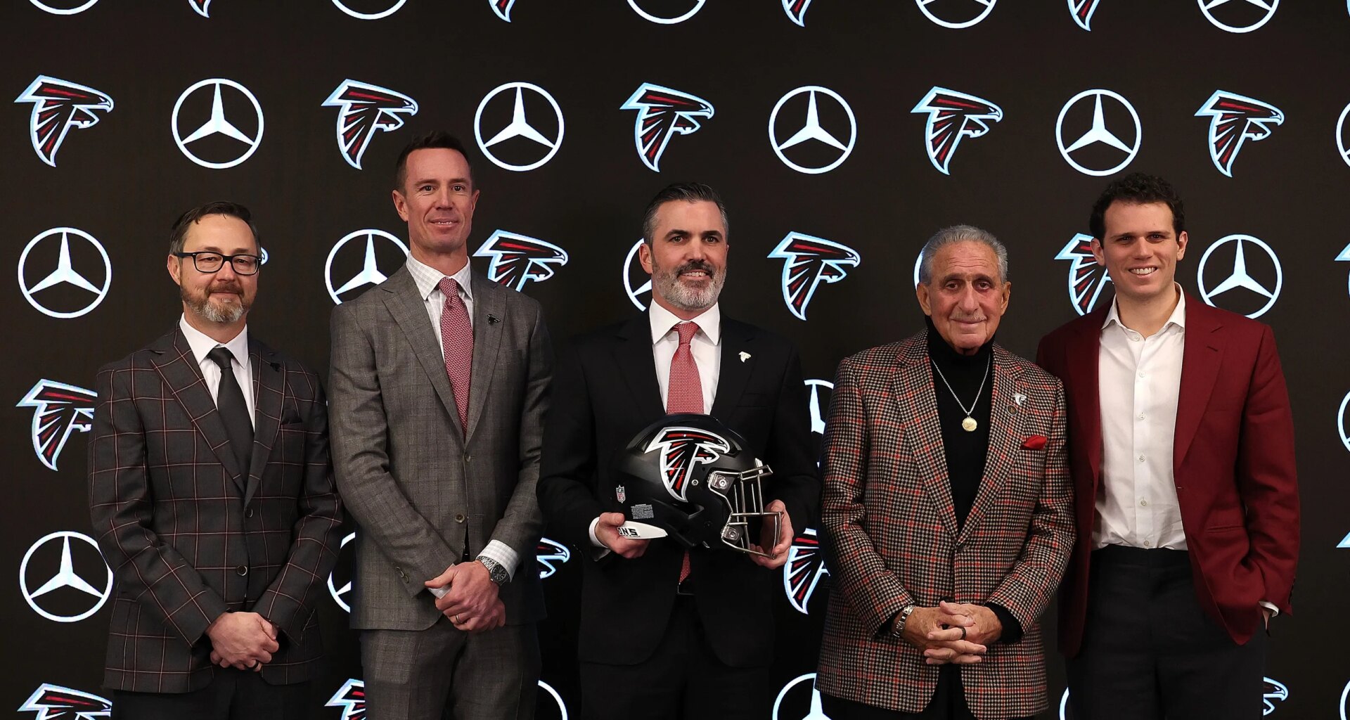 Matt Ryan shows Ian Cunningham around facility