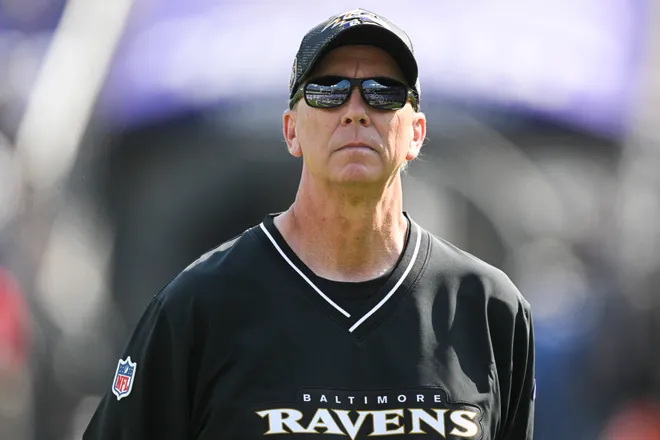 Baltimore Ravens offensive coordinator Todd Monken.