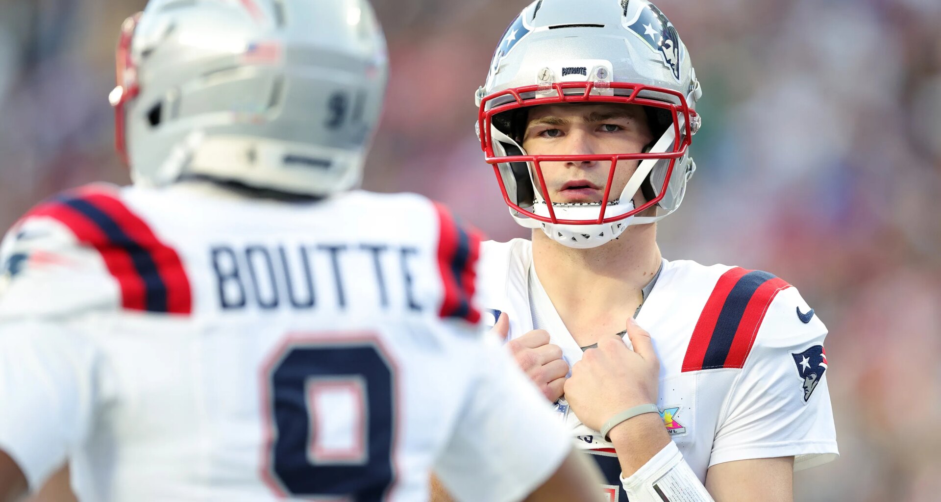 Drake Maye lost Super Bowl as Patriots QB, Panthers fan in same place