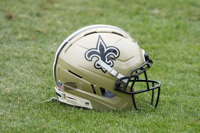 A New Orleans Saints helmet.