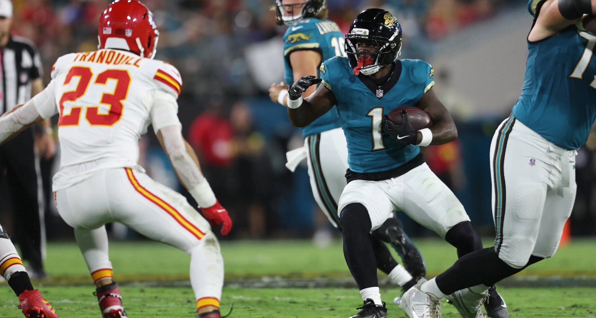 Jaguars' Travis Etienne connected to Chiefs