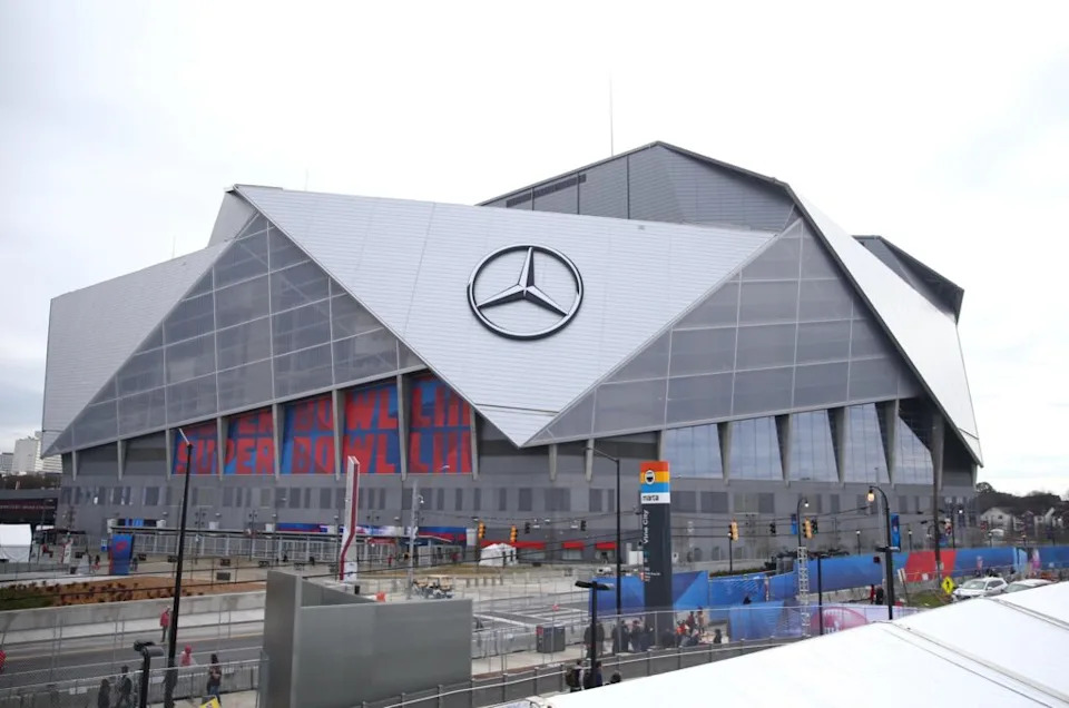 Mercedes-Benz Stadium, Atlanta, Georgia. Super Bowl LXII, February 2028