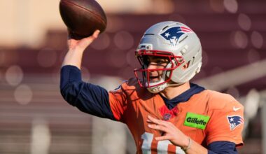 Drake Maye takes all Patriots' starting reps at Wednesday practice