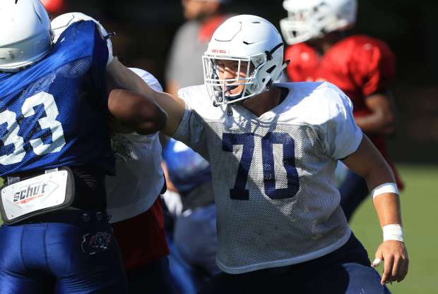 Luke Haggard, Offensive tackle for the Tampa Bay Buccaneers, is from Petaluma. He played college football for Indiana. (Kent Porter / The Press Democrat file)