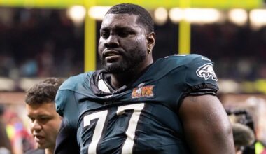 Philadelphia Eagles offensive tackle Mekhi Becton