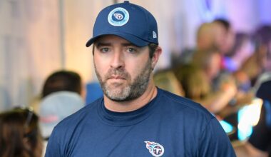 Brian Callahan looks on