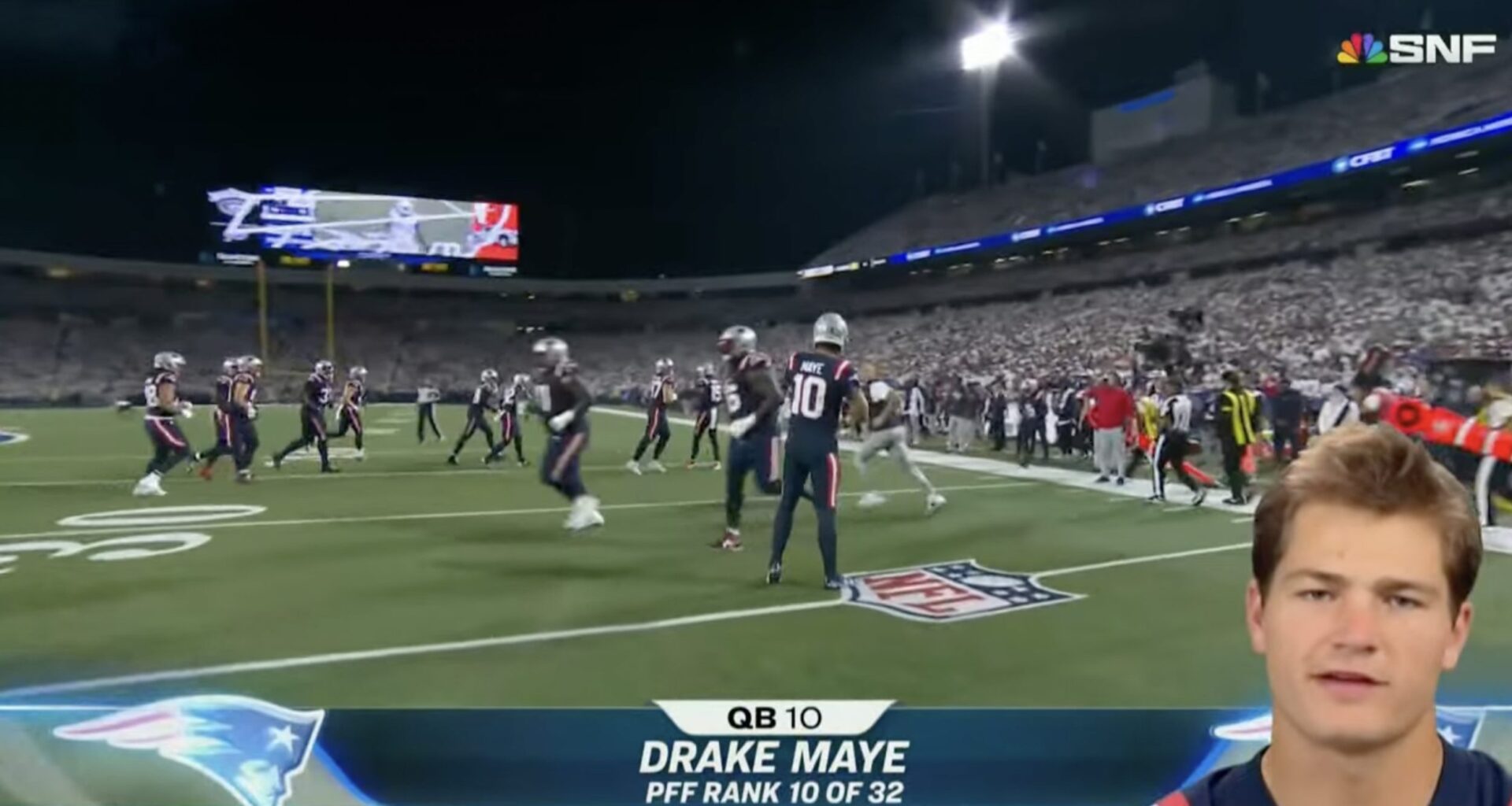 Drake Maye recorded a new Super Bowl intro for 'Sunday Night Football'